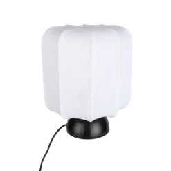 QAZQA Tischlampen|Wohnzimmerlampen*Japandi Tischleuchte schwarz mit weißem Schirm - Nori