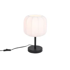 Trio Leuchten Tischlampen|Wohnzimmerlampen*Japandi Tischleuchte Schwarz mit Weiß - Madleine