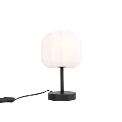 Trio Leuchten Tischlampen|Wohnzimmerlampen*Japandi Tischleuchte Schwarz mit Weiß - Madleine