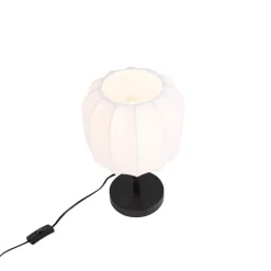 Trio Leuchten Tischlampen|Wohnzimmerlampen*Japandi Tischleuchte Schwarz mit Weiß - Madleine