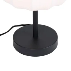 Trio Leuchten Tischlampen|Wohnzimmerlampen*Japandi Tischleuchte Schwarz mit Weiß - Madleine