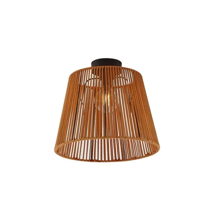 QAZQA Gartenbeleuchtung|Deckenleuchten Außen*Japandi-Deckenleuchte für den Außenbereich mit orangefarbenem Seil IP54 - Jayla