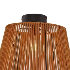 QAZQA Gartenbeleuchtung|Deckenleuchten Außen*Japandi-Deckenleuchte für den Außenbereich mit orangefarbenem Seil IP54 - Jayla