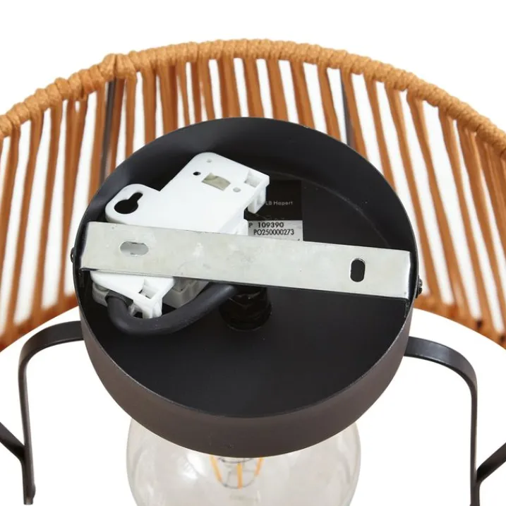 QAZQA Gartenbeleuchtung|Deckenleuchten Außen*Japandi-Deckenleuchte für den Außenbereich mit orangefarbenem Seil IP54 - Jayla