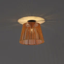 QAZQA Gartenbeleuchtung|Deckenleuchten Außen*Japandi-Deckenleuchte für den Außenbereich mit orangefarbenem Seil IP54 - Jayla