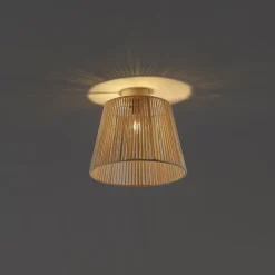 QAZQA Gartenbeleuchtung|Deckenleuchten Außen*Japandi-Deckenleuchte für den Außenbereich mit beigem Seil IP54 - Jayla