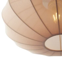 QAZQA Schlafzimmerlampen|Küchenlampen*Japandi-Hängelampe Beige mit Stoffschirm - Bida