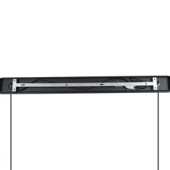 QAZQA Pendelleuchten|Wohnzimmerlampen*Japandi-Hängelampe schwarz mit braunem Stoffschirm 2-flammig - Bida