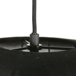 Anne Light & Home Pendelleuchten|Wohnzimmerlampen*Japandi-Pendelleuchte Schwarz mit Stoffschirm 55cm - Sable