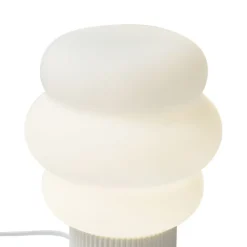 QAZQA Tischlampen|Wohnzimmerlampen*Japandi-Tischleuchte Beige mit Opalglas 18cm - Miele