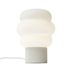 QAZQA Tischlampen|Wohnzimmerlampen*Japandi-Tischleuchte Beige mit Opalglas 18cm - Miele