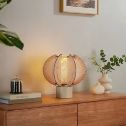 QAZQA Tischlampen|Wohnzimmerlampen*Japandi-Tischleuchte Beige 32cm - Gertie