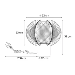 QAZQA Tischlampen|Wohnzimmerlampen*Japandi-Tischleuchte Beige 32cm - Gertie