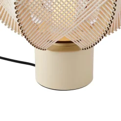 QAZQA Tischlampen|Wohnzimmerlampen*Japandi-Tischleuchte Beige 32cm - Gertie