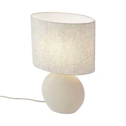 QAZQA Tischlampen|Wohnzimmerlampen*Japandi-Tischleuchte Beige mit Leinenschirm - Timo