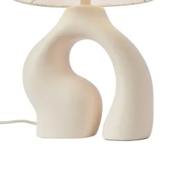 QAZQA Schlafzimmerlampen|Wohnzimmerlampen*Japandi-Tischleuchte Beige mit Leinenschirm - Dahlia