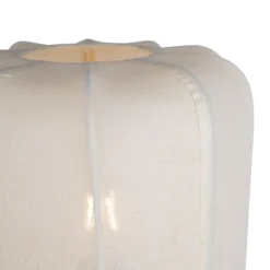 QAZQA Tischlampen|Wohnzimmerlampen*Japandi-Tischleuchte Dunkelbronze mit beigem Schirm - Nori