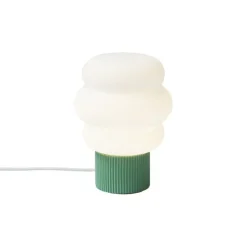 QAZQA Tischlampen|Wohnzimmerlampen*Japandi-Tischleuchte grün mit Opalglas 18 cm - Miele