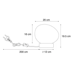 QAZQA Tischlampen|Wohnzimmerlampen*Japandi-Tischleuchte Holz mit Opalglas - Sally