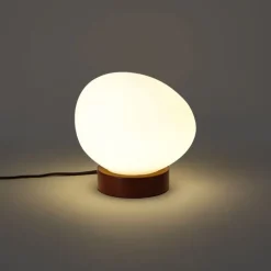 QAZQA Tischlampen|Wohnzimmerlampen*Japandi-Tischleuchte Holz mit Opalglas - Sally