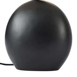 QAZQA Tischlampen|Wohnzimmerlampen*Japandi-Tischleuchte schwarz mit Leinenschirm - Timo