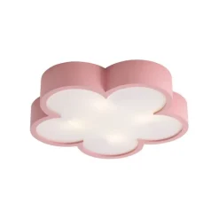 Kinder QAZQA Kinderzimmerlampen|Deckenleuchten*Kinder Deckenleuchte Rosa und Weiß - Lucille