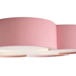 Kinder QAZQA Kinderzimmerlampen|Deckenleuchten*Kinder Deckenleuchte Rosa und Weiß - Lucille