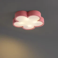 Kinder QAZQA Kinderzimmerlampen|Deckenleuchten*Kinder Deckenleuchte Rosa und Weiß - Lucille