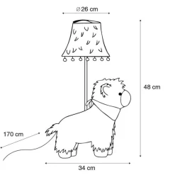 Kinder Happy Lamps Kinderzimmerlampen|Led-Tischleuchten*Kinder Tischleuchte Alpaka Weiß inkl. LED - Alma