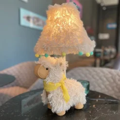 Kinder Happy Lamps Kinderzimmerlampen|Led-Tischleuchten*Kinder Tischleuchte Alpaka Weiß inkl. LED - Alma