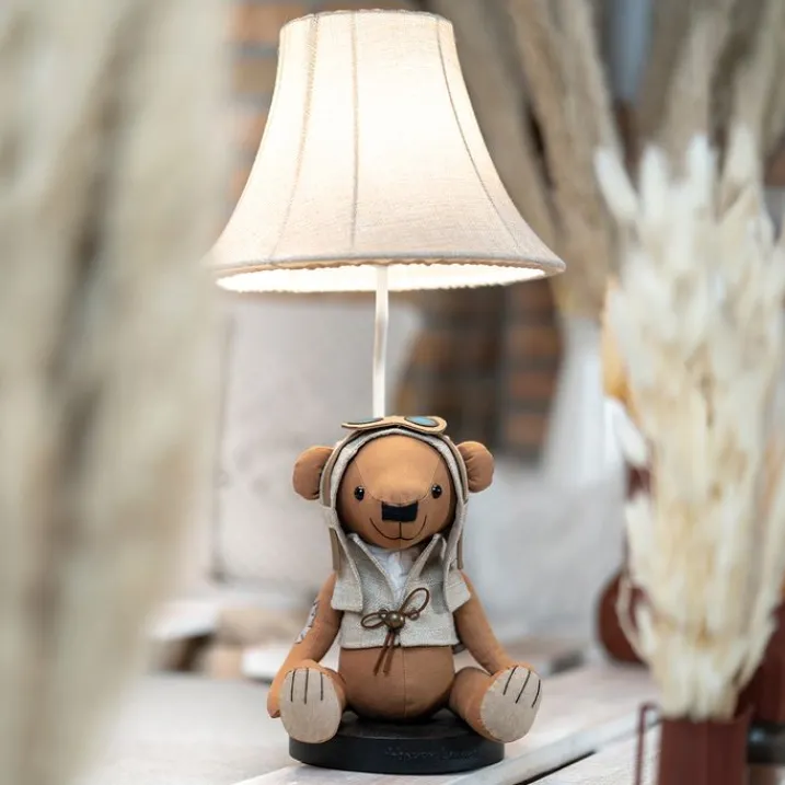 Kinder Happy Lamps Kinderzimmerlampen|Led-Tischleuchten*Kinder Tischleuchte Bär Braun inkl. LED - Charles