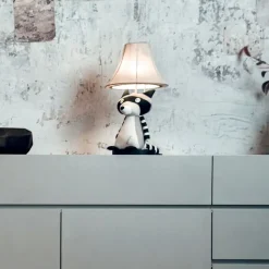 Kinder Happy Lamps Kinderzimmerlampen|Led-Tischleuchten*Kinder Tischleuchte Waschbär Grau inkl. LED - Ben