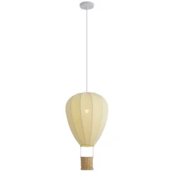 Kinder QAZQA Kinderzimmerlampen|Pendelleuchten*Kinder-Pendelleuchte Beige Heißluftballon - Air Balloon