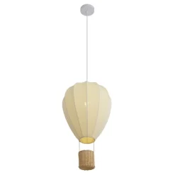 Kinder QAZQA Kinderzimmerlampen|Pendelleuchten*Kinder-Pendelleuchte Beige Heißluftballon - Air Balloon
