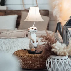 Kinder Happy Lamps Kinderzimmerlampen|Led-Tischleuchten*Kinder-Tischleuchte Erdmännchen beige - Eddie