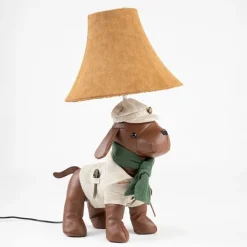 Kinder Happy Lamps Kinderzimmerlampen|Led-Tischleuchten*Kindertischleuchte Jagdhund braun - Spike