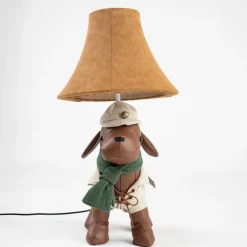 Kinder Happy Lamps Kinderzimmerlampen|Led-Tischleuchten*Kindertischleuchte Jagdhund braun - Spike