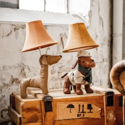 Kinder Happy Lamps Kinderzimmerlampen|Led-Tischleuchten*Kindertischleuchte Jagdhund braun - Spike