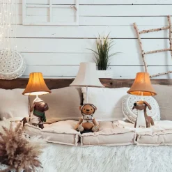 Kinder Happy Lamps Kinderzimmerlampen|Led-Tischleuchten*Kindertischleuchte Jagdhund braun - Spike