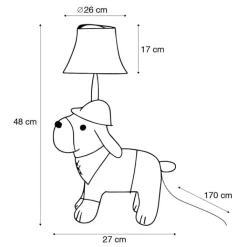 Kinder Happy Lamps Kinderzimmerlampen|Led-Tischleuchten*Kindertischleuchte Jagdhund braun - Spike