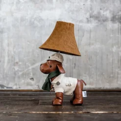 Kinder Happy Lamps Kinderzimmerlampen|Led-Tischleuchten*Kindertischleuchte Jagdhund braun - Spike