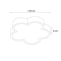 Kinder QAZQA Kinderzimmerlampen|Deckenleuchten*Kinderzimmer-Deckenleuchte Grün mit Weiß - Lucille