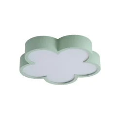 Kinder QAZQA Kinderzimmerlampen|Deckenleuchten*Kinderzimmer-Deckenleuchte Grün mit Weiß - Lucille