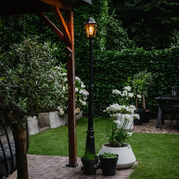 QAZQA Gartenbeleuchtung|Laternen Außen*Klassische Außenlaterne schwarz 200 cm IP44 - Havanna