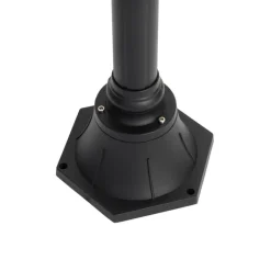 QAZQA Gartenbeleuchtung|Laternen Außen*Klassische Außenlaterne schwarz 235 cm 3-Licht IP44 - Berta