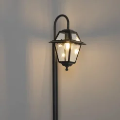 QAZQA Gartenbeleuchtung|Laternen Außen*Klassische Außenlaterne schwarz 135 cm IP44 - Berta