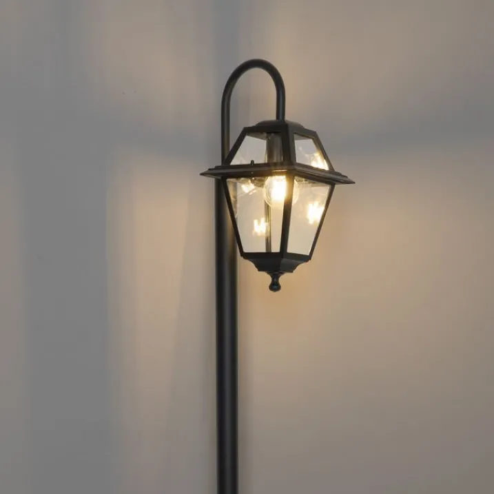 QAZQA Gartenbeleuchtung|Laternen Außen*Klassische Außenlaterne schwarz 135 cm IP44 - Berta