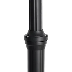 QAZQA Gartenbeleuchtung|Laternen Außen*Klassische Außenlaterne schwarz 235 cm 2-Licht IP44 - Berta