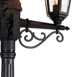 QAZQA Gartenbeleuchtung|Laternen Außen*Klassische Außenlaterne schwarz 3-flammig IP44 - New Haven