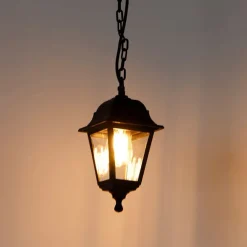 QAZQA Gartenbeleuchtung|Pendelleuchten Außen*Klassische Außenleuchte schwarz IP44 - Capital